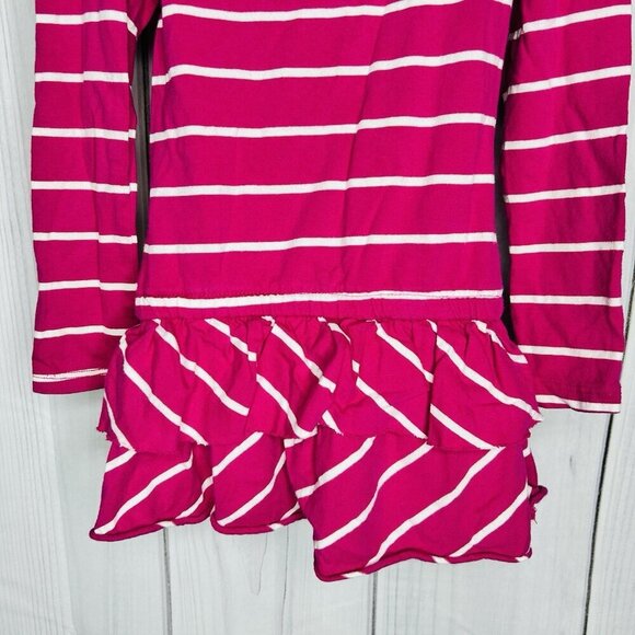 Childrens Place Girls Long Sleeve Pink Striped Sequined Dress Sz 5/6 Small Knit - Picture 7 of 7